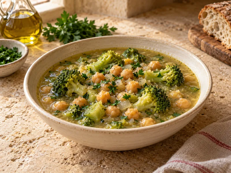 Soppa tal-brokkoli u ċ-ċiċri
