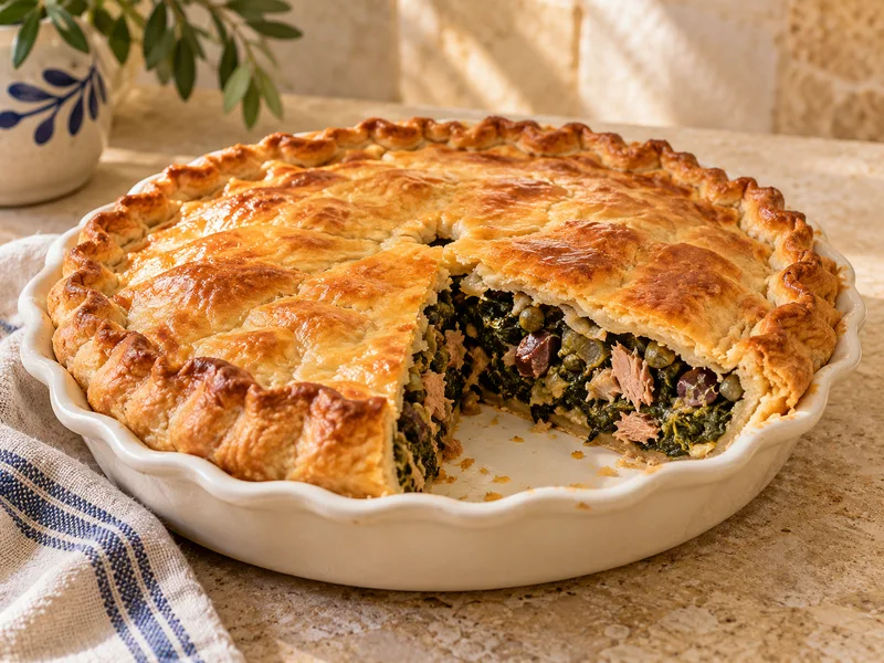 Torta tal-ispinaċi u t-tonn